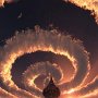 Spiral cloud in the sky. An Iridescent Cloud in Himalaya. Phenomenon observed on October 18, 2009. <br />